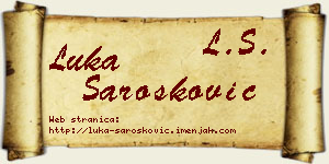Luka Šarošković vizit kartica